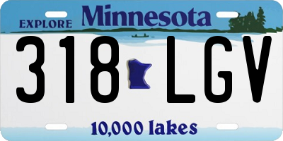 MN license plate 318LGV