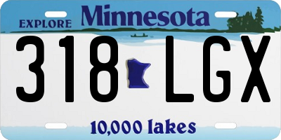 MN license plate 318LGX