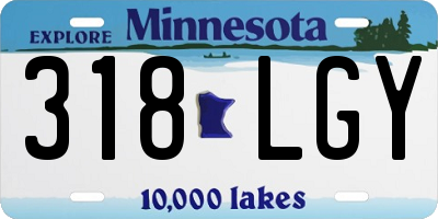 MN license plate 318LGY