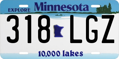 MN license plate 318LGZ