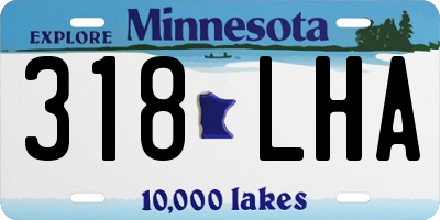 MN license plate 318LHA