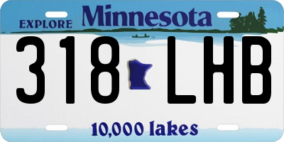 MN license plate 318LHB