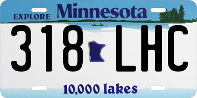 MN license plate 318LHC
