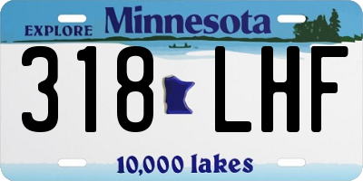 MN license plate 318LHF