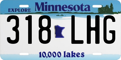 MN license plate 318LHG