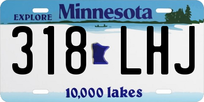 MN license plate 318LHJ