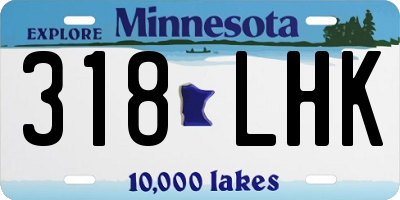 MN license plate 318LHK