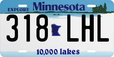 MN license plate 318LHL