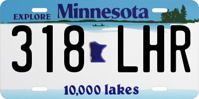 MN license plate 318LHR