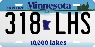 MN license plate 318LHS