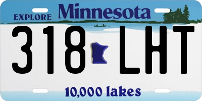 MN license plate 318LHT