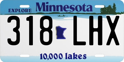 MN license plate 318LHX