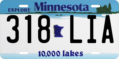 MN license plate 318LIA