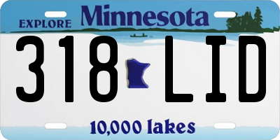 MN license plate 318LID