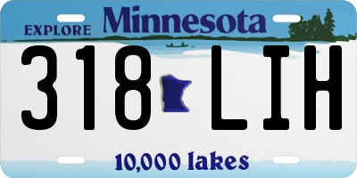MN license plate 318LIH