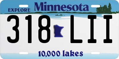 MN license plate 318LII