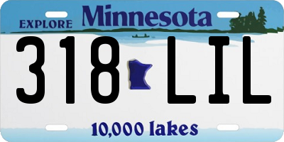 MN license plate 318LIL