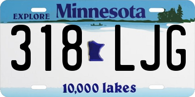 MN license plate 318LJG