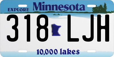 MN license plate 318LJH