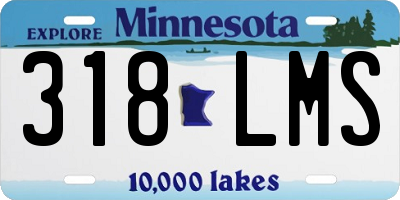 MN license plate 318LMS