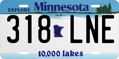 MN license plate 318LNE