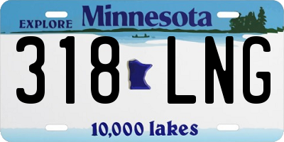 MN license plate 318LNG