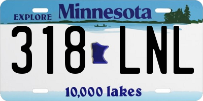 MN license plate 318LNL