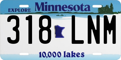 MN license plate 318LNM