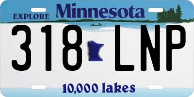 MN license plate 318LNP