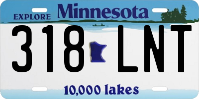 MN license plate 318LNT