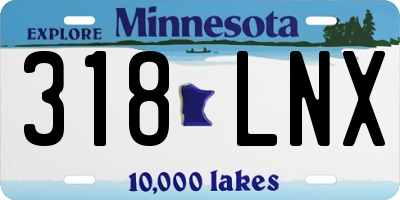 MN license plate 318LNX