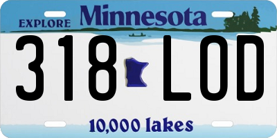 MN license plate 318LOD