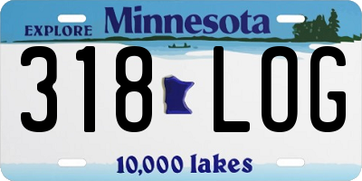 MN license plate 318LOG