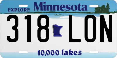 MN license plate 318LON