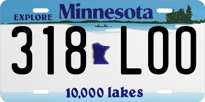MN license plate 318LOO