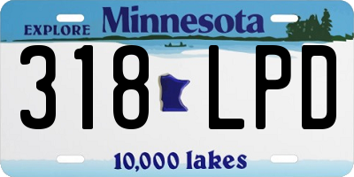 MN license plate 318LPD