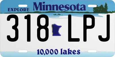 MN license plate 318LPJ