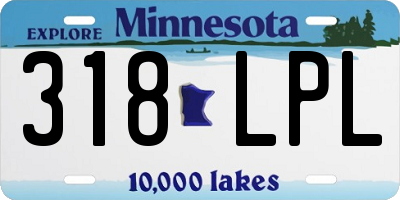 MN license plate 318LPL