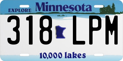 MN license plate 318LPM