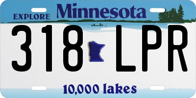 MN license plate 318LPR