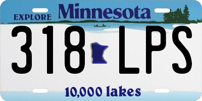 MN license plate 318LPS