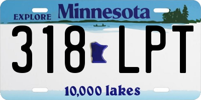 MN license plate 318LPT
