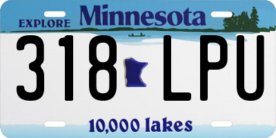 MN license plate 318LPU
