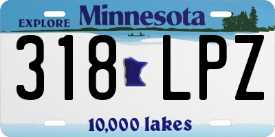 MN license plate 318LPZ