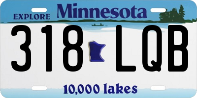 MN license plate 318LQB