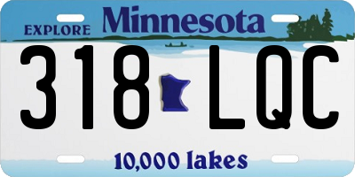 MN license plate 318LQC