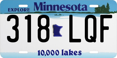 MN license plate 318LQF