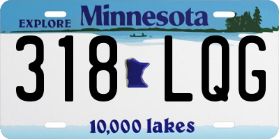 MN license plate 318LQG