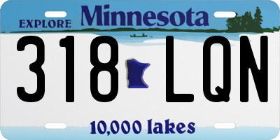 MN license plate 318LQN