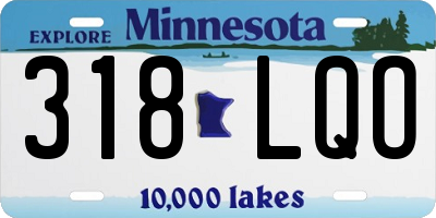MN license plate 318LQO